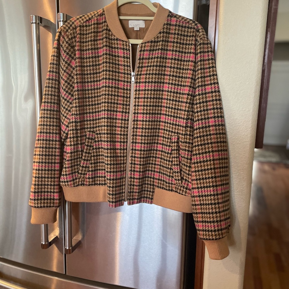 Loft Multicolor Houndstooth Jacket - image 3